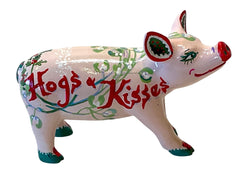 Hogs & Kisses Mini Pig/ Hand-Painted Romantic Collectable