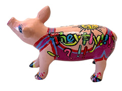 “How Do Pigs Go on Holiday?” Mini Pig – Hand-Painted Collectable