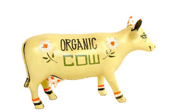"Organic Cow" – Fresh & Fun Hand-Painted Resin Cow Collectible
