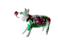 Lotus Blossom Mini Pig/ Hand-Painted Elegant Collectable
