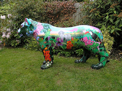 Rainforest Resin Tiger – Hand-Painted Jungle Sculpture