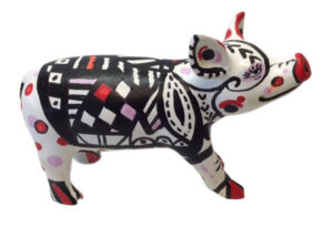 PP-D1425  Blanket on spotted mini pig