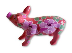 PP-R1412 Red flowers on red mini pig
